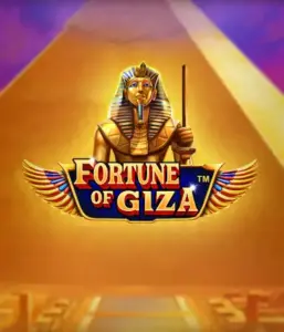 Uncover the timeless world of the Fortune of Giza game by Pragmatic Play, showcasing a stunning depiction of a Pharaoh before the iconic pyramid backdrop. This image portrays the richness of Egyptian history, ideal for those interested in ancient civilizations, delivering a fascinating adventure.